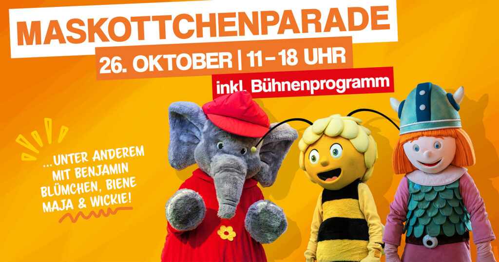 Maskottchenparade im famila Center Brake